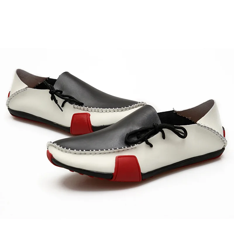 

2016 Summer High Quality Genuine Leather Men Shoes Ultra-Soft Comfortable Casual Shoes Slip-On  Flat Shoes Large Size 39-47