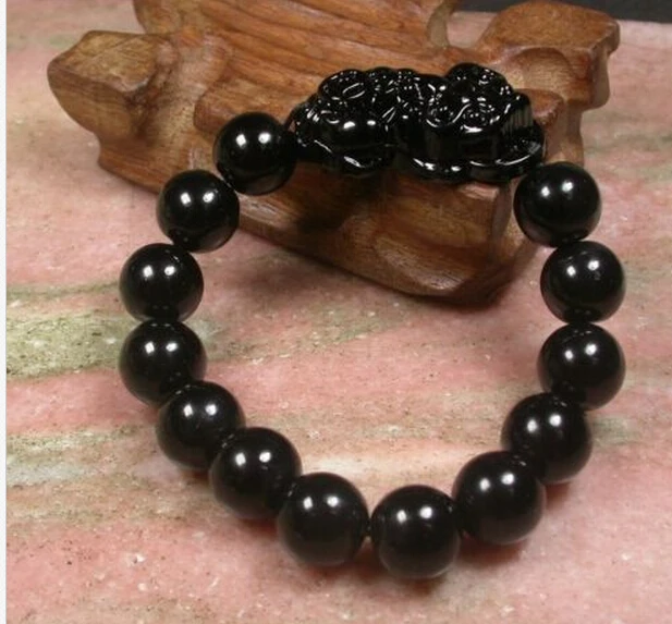 2017Wholesale manufacturers401+++CHINESE Black Bead Dragon Pi Xiu Coin Bangle Feng Shui Bracelet | Украшения и аксессуары