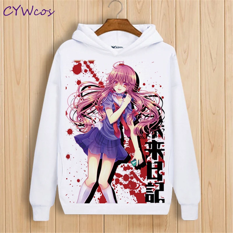 Горячая Распродажа Mirai Nikki мультфильм Gasai Yuno косплей пальто толстовки с длинным