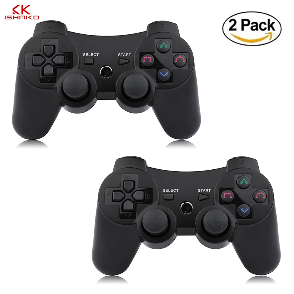 

K Ishako 1PCS/2PCS Wireless Bluetooth Game Controller For p3 PS3 Controle Joystick Gamepad Joypad Game Remote Wireless