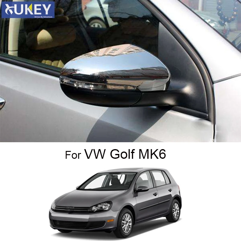 XUKEY 2 шт. Chrome двери крыла Зеркало отделка Обложки заднего вида Кепки для VW Golf MK6 2008-2012