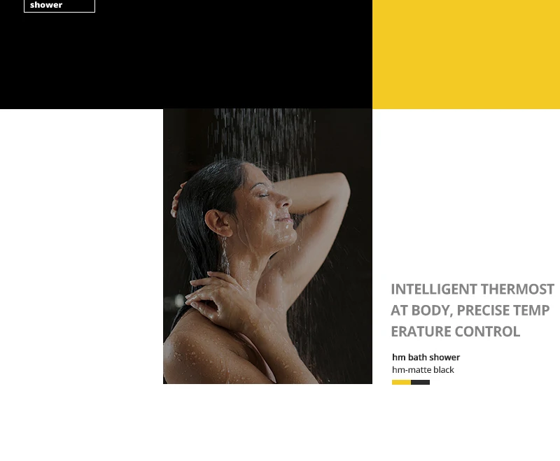 Multi-Function Shower Set Led Remote Control Light Black Brass Shower System (31)