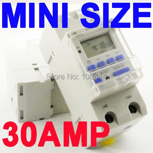 SINOTIMER 30AMP Carga 220 V Digital Programável TEMPORIZADOR INTERRUPTOR de Controle do Relé Din Rail Mount