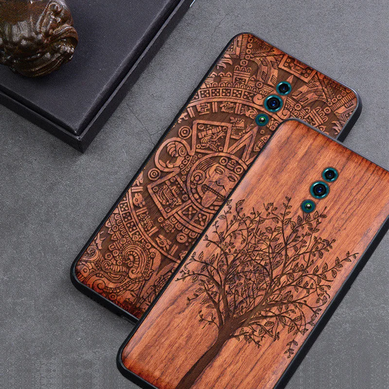 Новинка 2019 чехол Oppo Reno тонкая деревянная задняя крышка бампер из ТПУ для OPPO 6 4