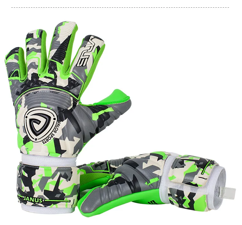 

Outdoor Professional Goalie Gloves & Finger Protection Thickened 4mm Latex goalkeeper gloves Soccer Football