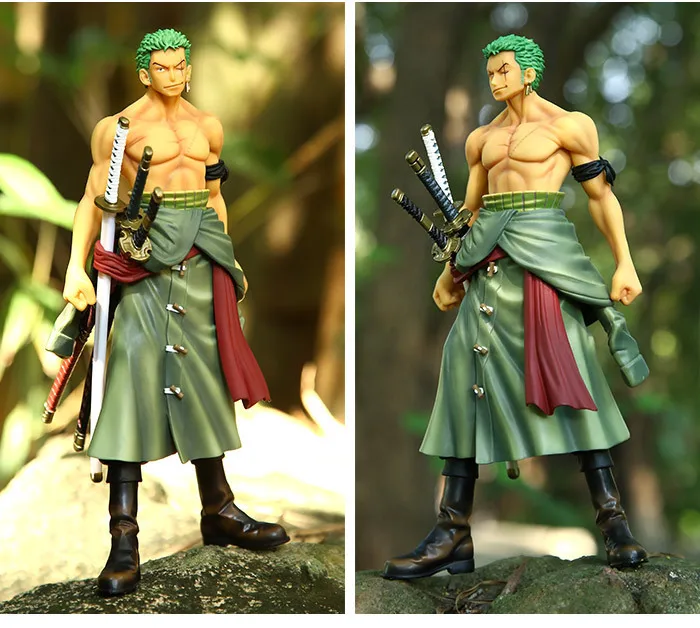 

2016 best selling One piece hand do Three pole flow Roronoa Zoro Action figure 25cm swordsmen Furnishing articles decorations