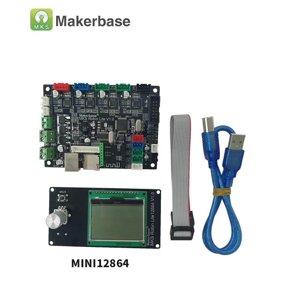 MAKERBASE 3D принтер доска STM32 MKS Robin lite материнская плата с ЖК дисплеем Закрытым