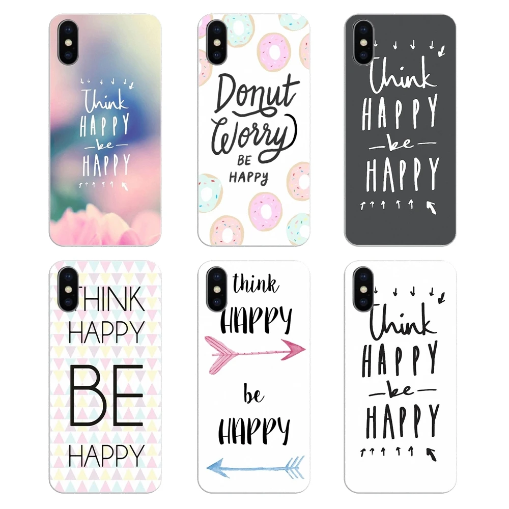 Силиконовый чехол для телефона Think happy be Inspirational Quote Xiaomi Redmi 4X S2 3S Note 3 4 5 6 6A Por Pocophone F1