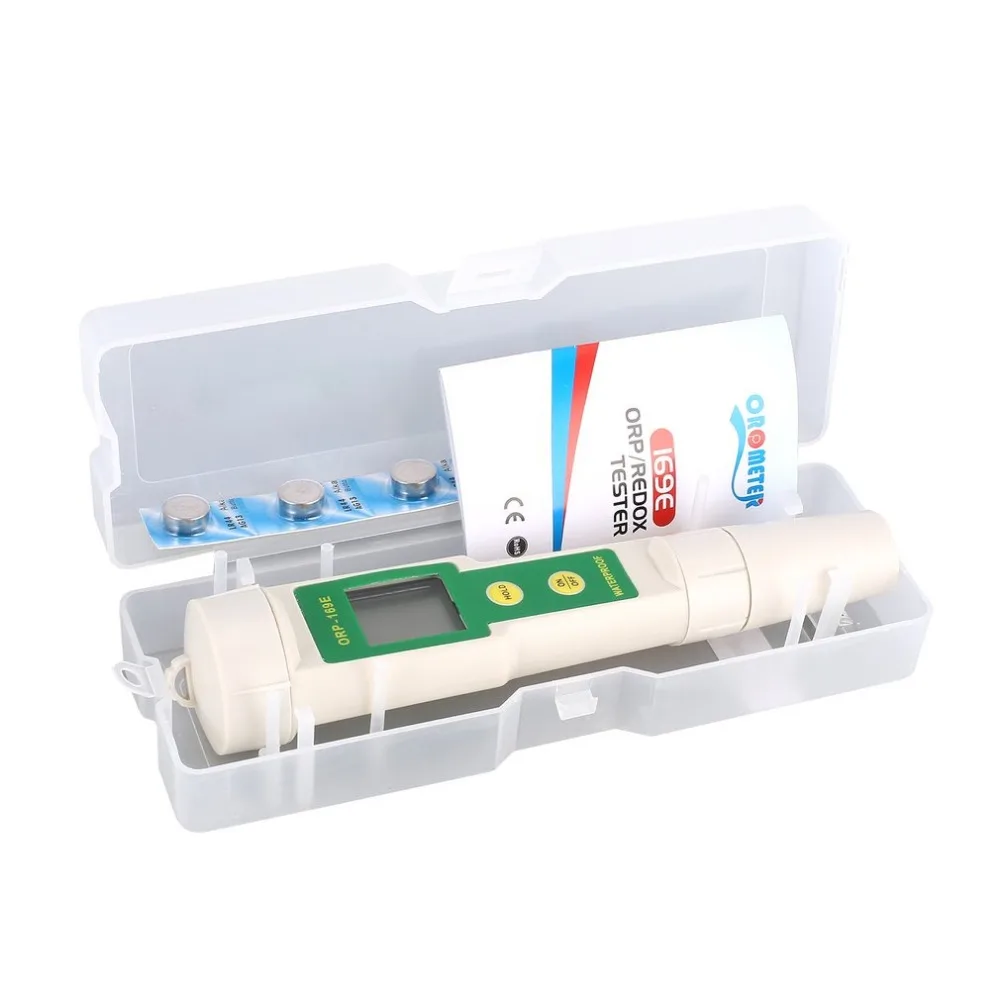 

Professional 169E 1999mV ORP Detector Redox Volt Tester Pen Waterproof ORP Meter Measurement Test Tool Data Hold