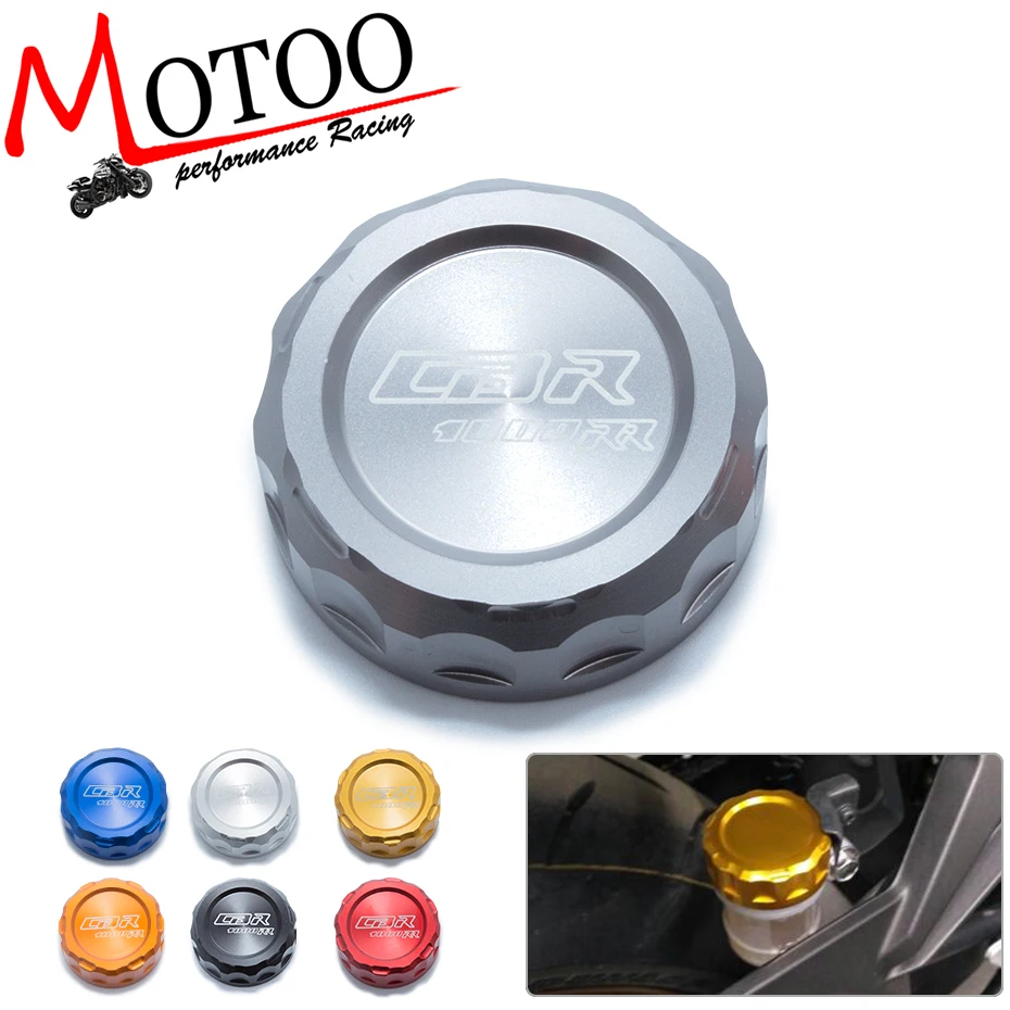 3D CNC Aluminum Brake Reservoir Cover For 2008-2017 Honda CBR1000RR – Front & Rear Set, Anodized 4 thumbnail image