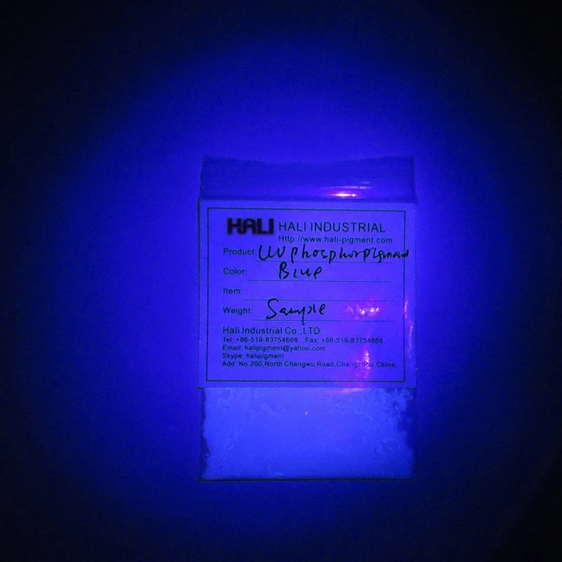 УФ фосфорный пигмент, УФ-Флуоресцентный порошок пигмент, антиподделка пигмент, под УФ-светом цвет: синий, 1 лот = 5 г