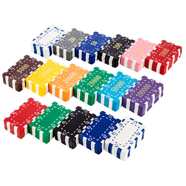 Square Poker Chips Big Value Pokerstars Poker Chips Set 30g 74*44*3.6mm