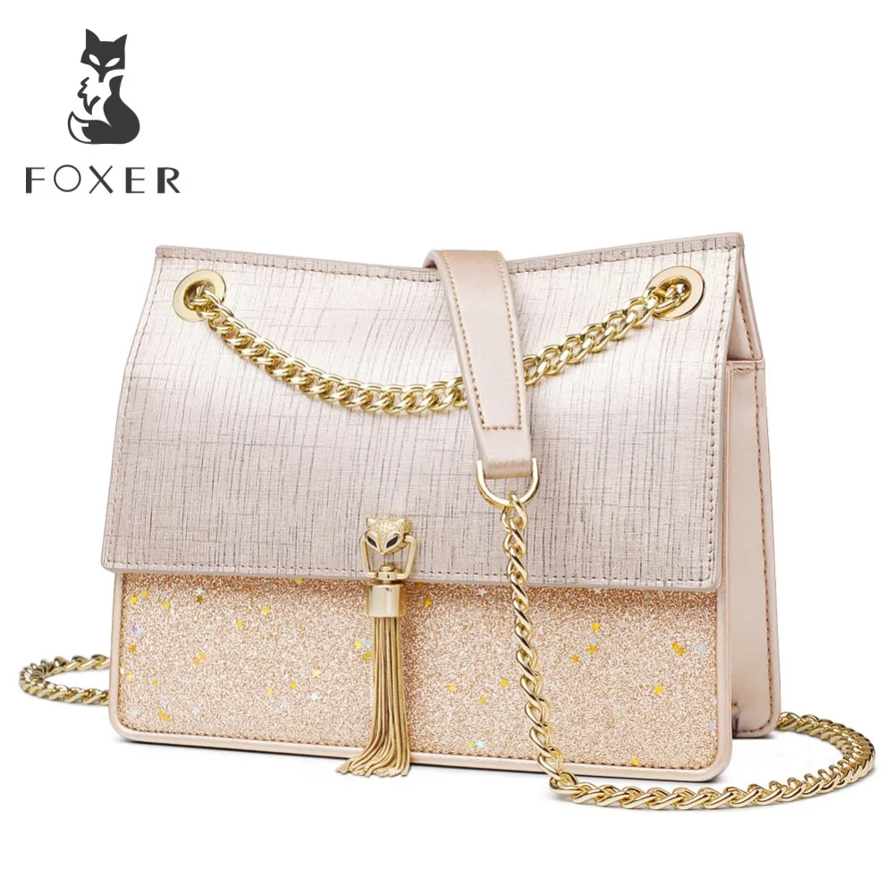 

FOXER Brand Small Flap Bag Women Temperament Crossbody Bags & Shoulder Bag Female Solid High Quality Messenger Bag for Lady