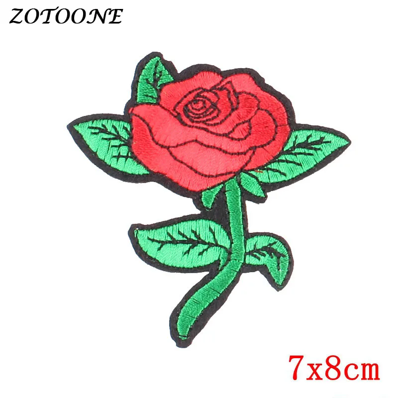 1 шт. вышитая наклейка ZOTOONE в виде черепа розы|Заплатки| |