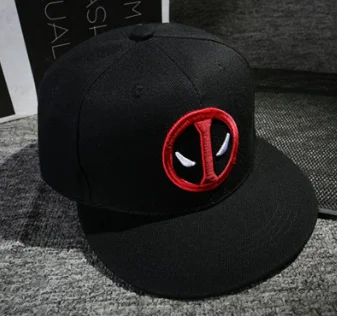 mens mesh baseball caps Anime Deadpool Embroidery Hip Hop Snapback Hat Cotton Casual Flat Baseball Cap For Men Women Gorras Casual Bone Birthday Gift dark blue baseball cap Baseball Caps