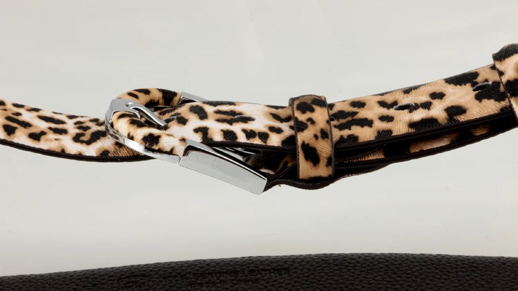 Genuine Leather+PVC Leopard Print Belt For Women Fashion Pin Buckle Waist Woman Belt Luxury Desigener Brands Leather Belt Female