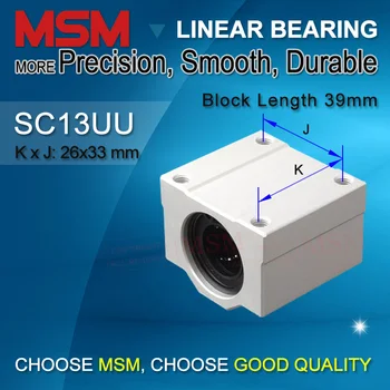 

MSM Linear Bearing Blocks 8pcs/lot SC13UU Aluminium Housing Sliding Units 13mm Linear Motion Slide CNC Parts 3D Printer Parts