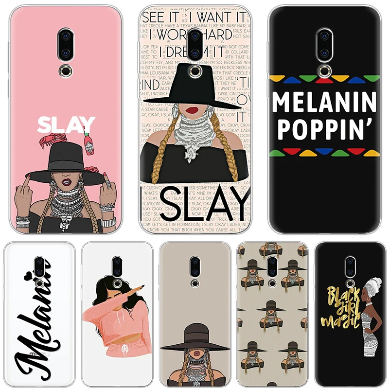 

Melanin Poppin Queen Coque For Meizu Meilan M5S M2 M5 M6 U20 Funda Black Girl For Meizu M3 Max M6S Note 16 Plus 15 Lite Case