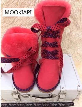 

In 2019, Europe's latest high-quality snow boots, real sheepskin, 100% natural wool, women's high-cylinder shoes, free delivery
