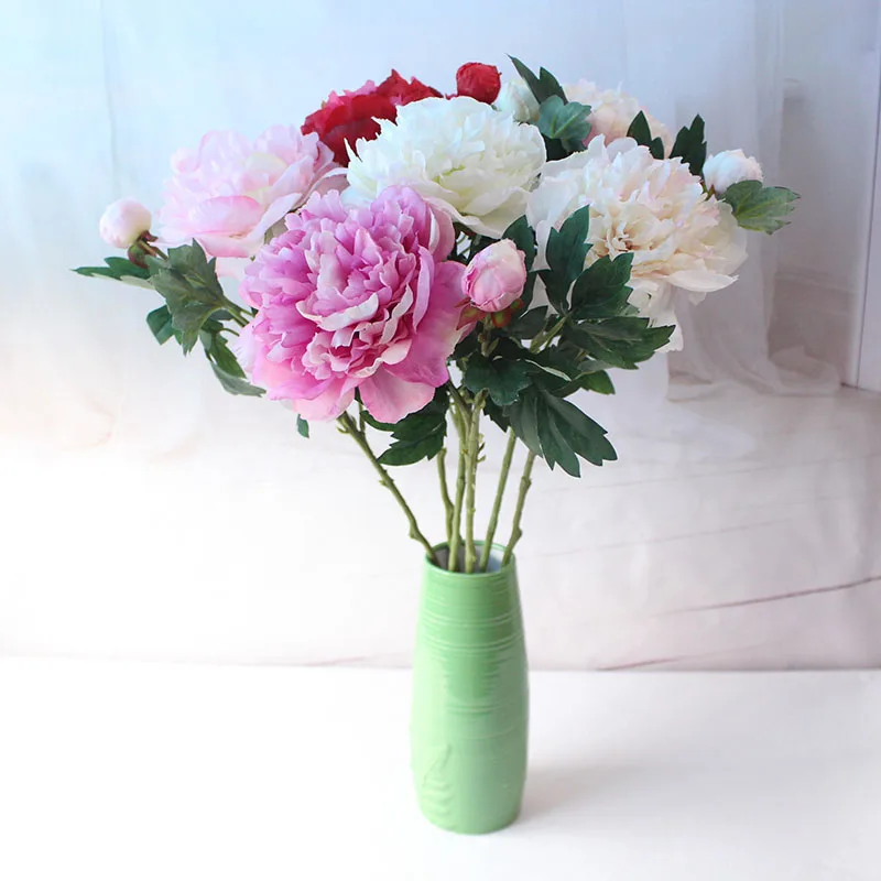 Silk peonies roses artificial flowers  (17)