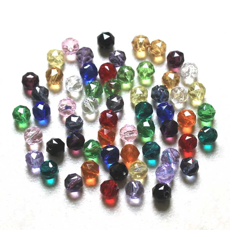 StreBelle 6MM 100pcs Mixed color Glass Beads Round Spacer cutting For Jewelry making 3A176MM | Украшения и аксессуары