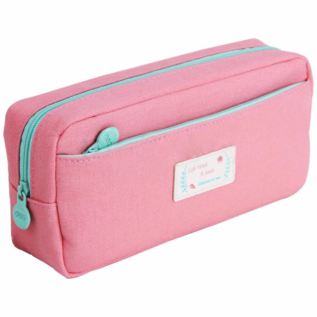 Large Stationery Pencil Pen Case Zipper Make Up Cosmetic Brush Bag