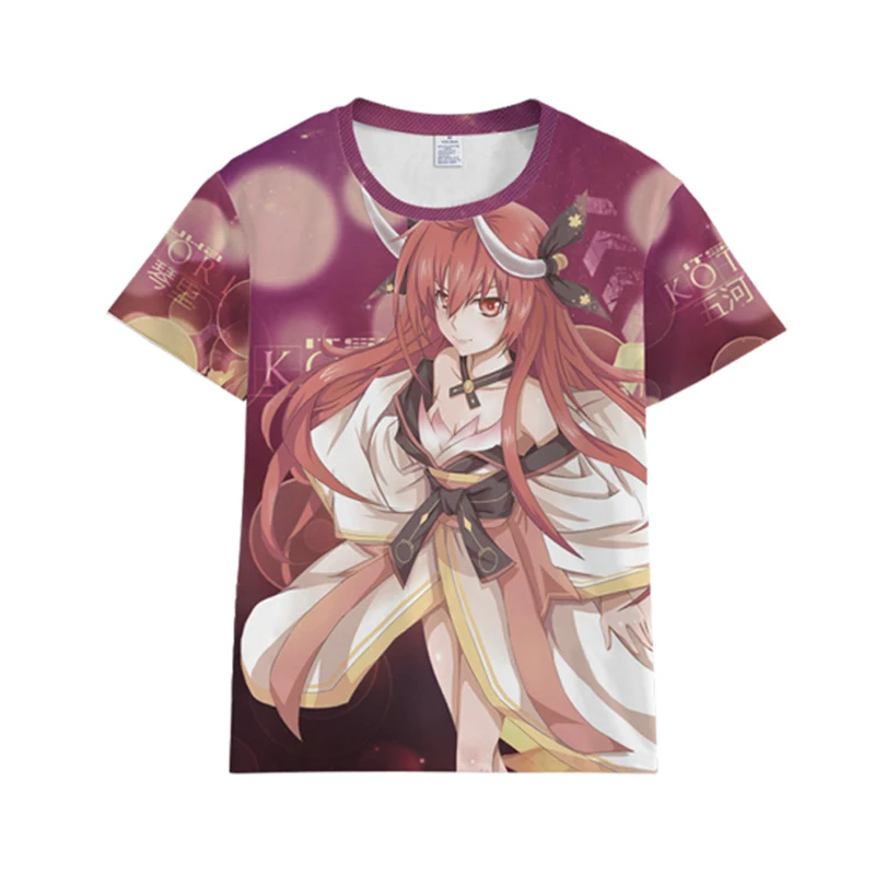 

DATE A LIVE Tokisaki Kurumi Natsumi Itsuka Kotori 3D Printed T-shirt Cosplay Costume Men Women Casual Tshirts Short Sleeve Tees