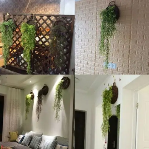

Artificial Hanging Ivy Garland Plants Vine Fake Foliage Flower wisteria Home
