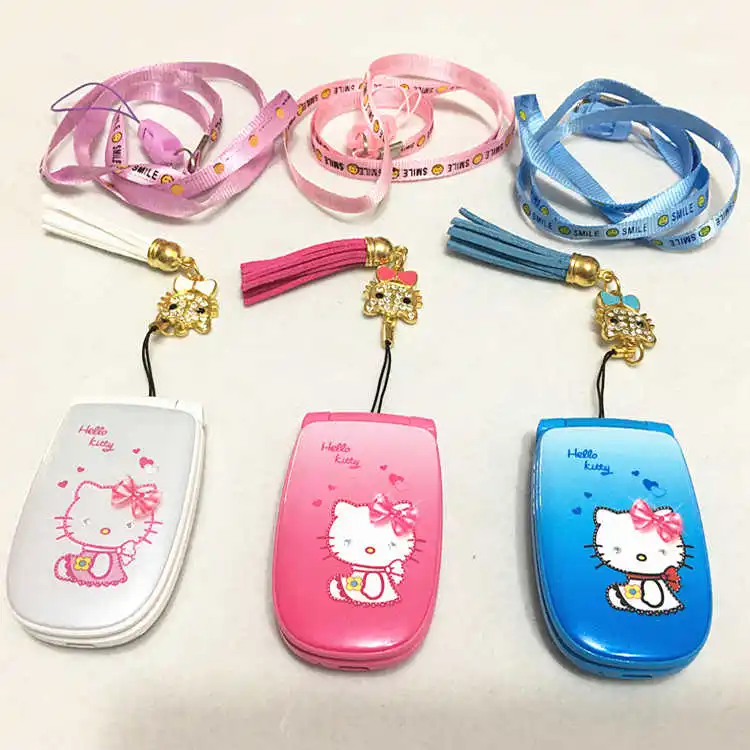 Сотовый телефон hello Kitty W88 2 батареи роскошный музыкальный флэш светильник мини