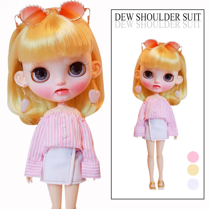 1/6 blyth аксессуары для кукольной одежды модные топы+ юбки для 1/6 blyth ob24 pullip licca одежда 30 см аксессуары для кукол