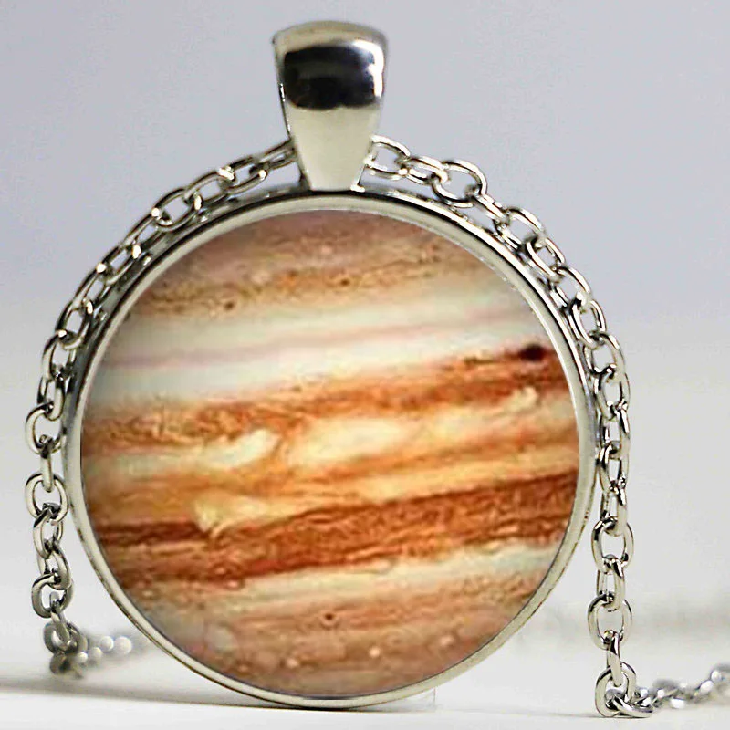 Buy Jupiter Necklace Glass Pendant Orange
