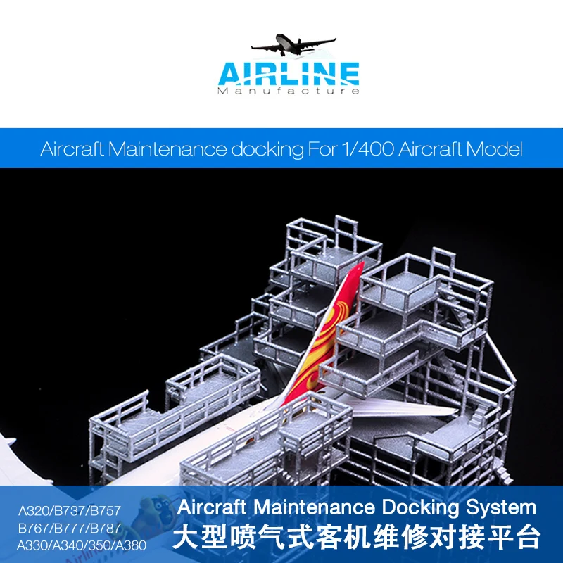 1: 400 Airport Facilities Airport Model Ground Maintenance Service Maintenance Ladder Aircraft maintenance docking