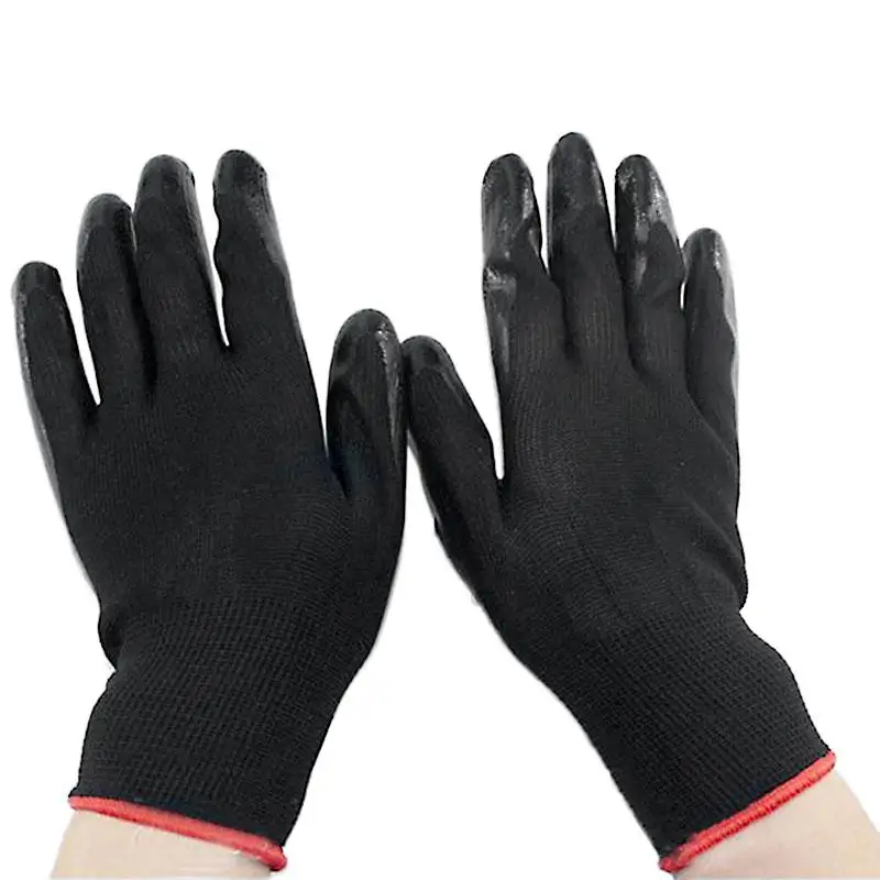 

Trendy Black Garden Auto Mechanic Gumming Functional Warehouse Anti-Slip Safety Outdoor Housework Mending Work Protection Gloves