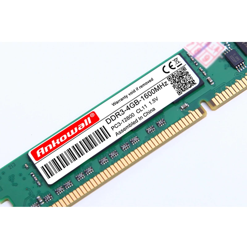 Ankowall Фирменная Новинка DDR3 4 ГБ 8 ГБ память оперативная память ddr 3 1333 1600 для всех настольных PC3-12800/10600 совместимы 2 Гб