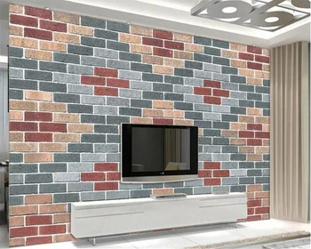 

beibehang behang Custom silky wallpaper 3d Nordic style brick wall background wall painting TV sofa wallpaper home decorations