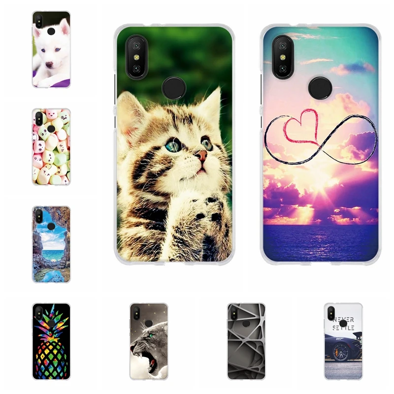 

For Xiaomi Mi A2 / Mi 6X Cover Wild Animal Patterned For Xiaomi MiA2 Mi6X Case Soft TPU Silicone For Coque Xiaomi Mi A2 6X Funda