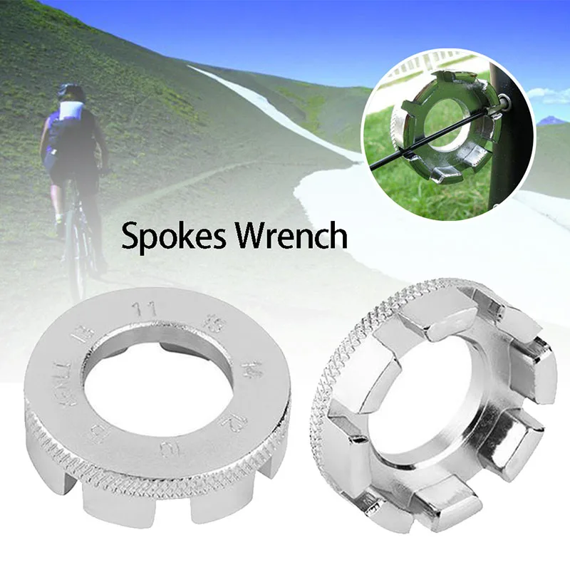 8 Way Bike/Cycle/Bicycle Spoke Key Push Wheel Rim Nipple Spanner Wrench DIY Tool 