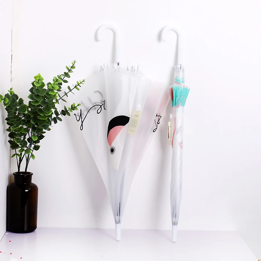 Cute Bunny Transparent Umbrella Kids Woman Umbrella Corporation Blade