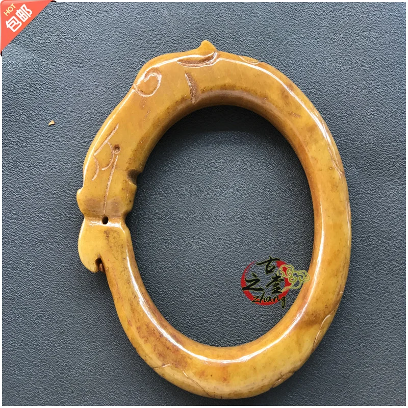 China old Jade carving Jade dragon Bracelet
