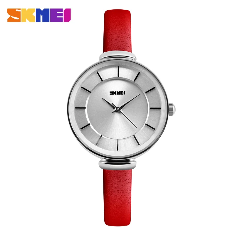 

SKMEI Quartz Ladies Watch Simple Fashion Casual Leather Bracelet Wrist Watches for Women Clock Relogios Femininos 1184
