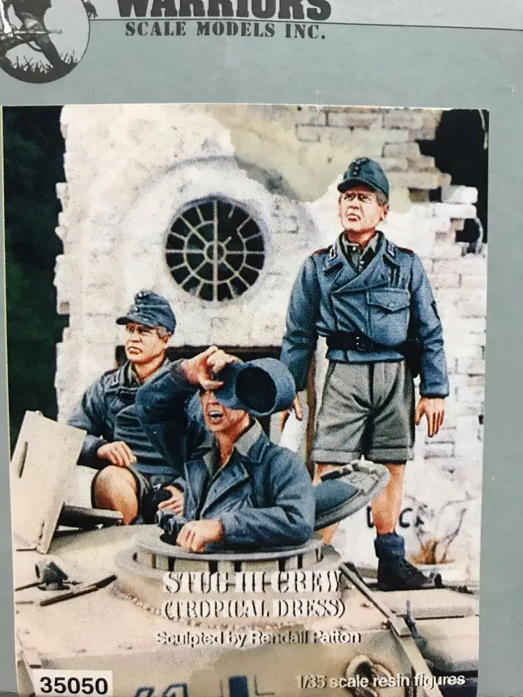 

1/35 Scale German STUG CREW 3 People WWII Miniatures Unpainted Resin Model Kit Figure Free Shipping