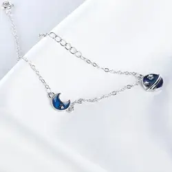 Простой каплевидный синий браслет "Планета" для женщин звезда ювелирное изделие в форме Луны женские Аксессуары Подарочные Браслеты mujer moda