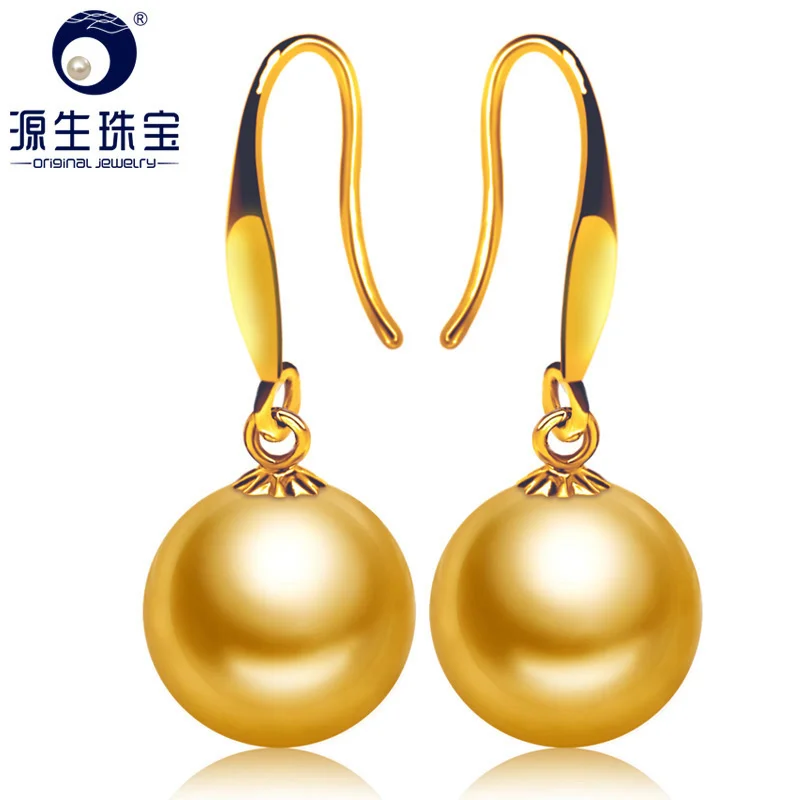 

[YS] Luxury AAA Quality Earring 9-10mm Natural South sea Pearl Drop Earrings