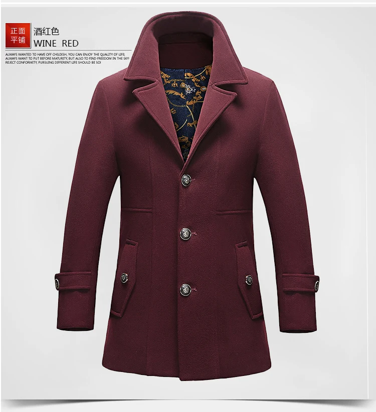 Новинка на осень-зиму двубортное шерстяное пальто мужчины подходят тонкие мужские бушлат шерстяной модные красивые пальто кашемир m-3XL