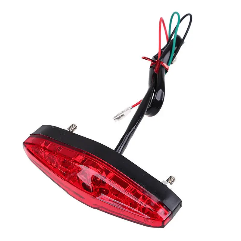 Universal 15LED Motorcycle Rear Light Moto Tail Brake Lights Indicator Lamp For ATV Quad Kart Universal Cafe Racer Red