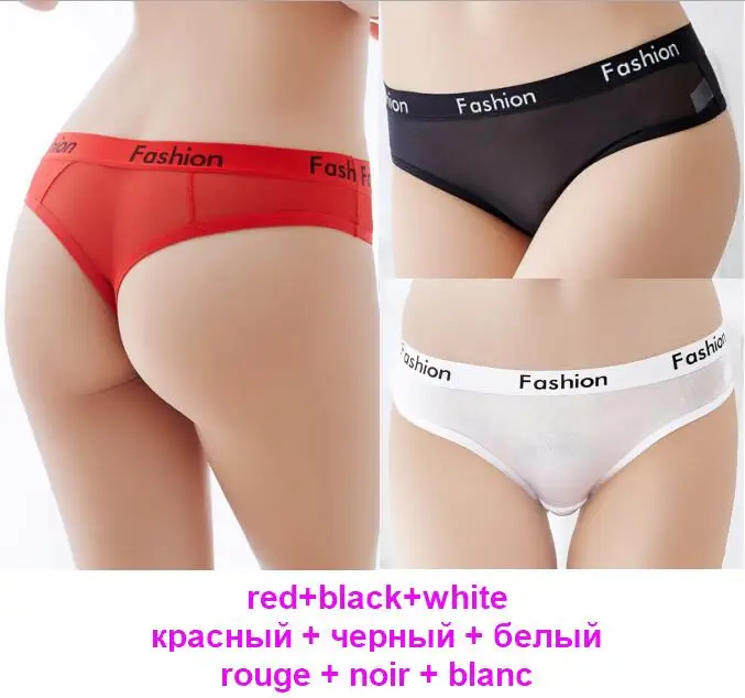 red black white5009 3 шт., женские трусики, нижнее белье для активного отдыха, ультратонкие стринги, маленькие размеры, нижнее белье для девочек-подростков, Сетчатое женское нижнее белье, разноцветные, 7 цветов, XXS-L, 5009P3N - Цвет: red black white5009