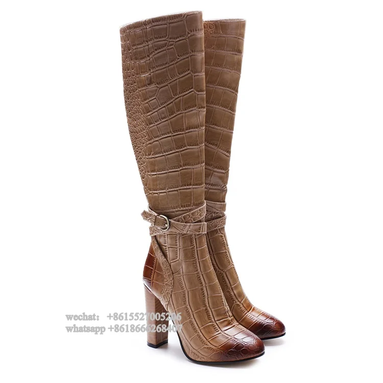 brown crocodile boots
