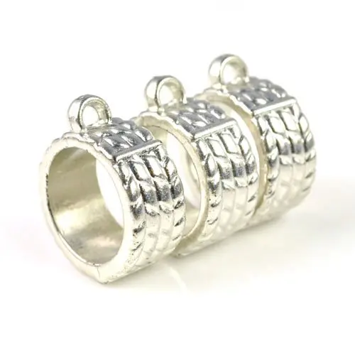 

Silver Plastic CCB accessories for scarf ring silde finding , 20pcs a bag,P669