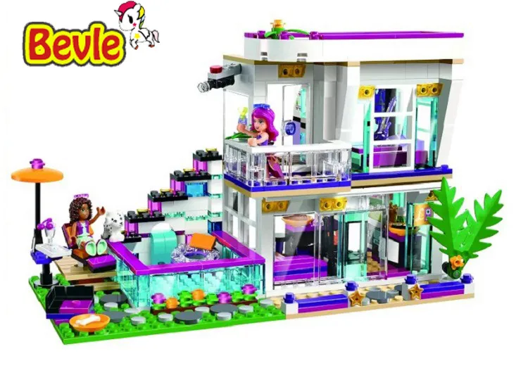 

Bela 10498 Friends Series Luxury Villa Dream House Princess Room Assemble Building Block Toys Compatible Legoings