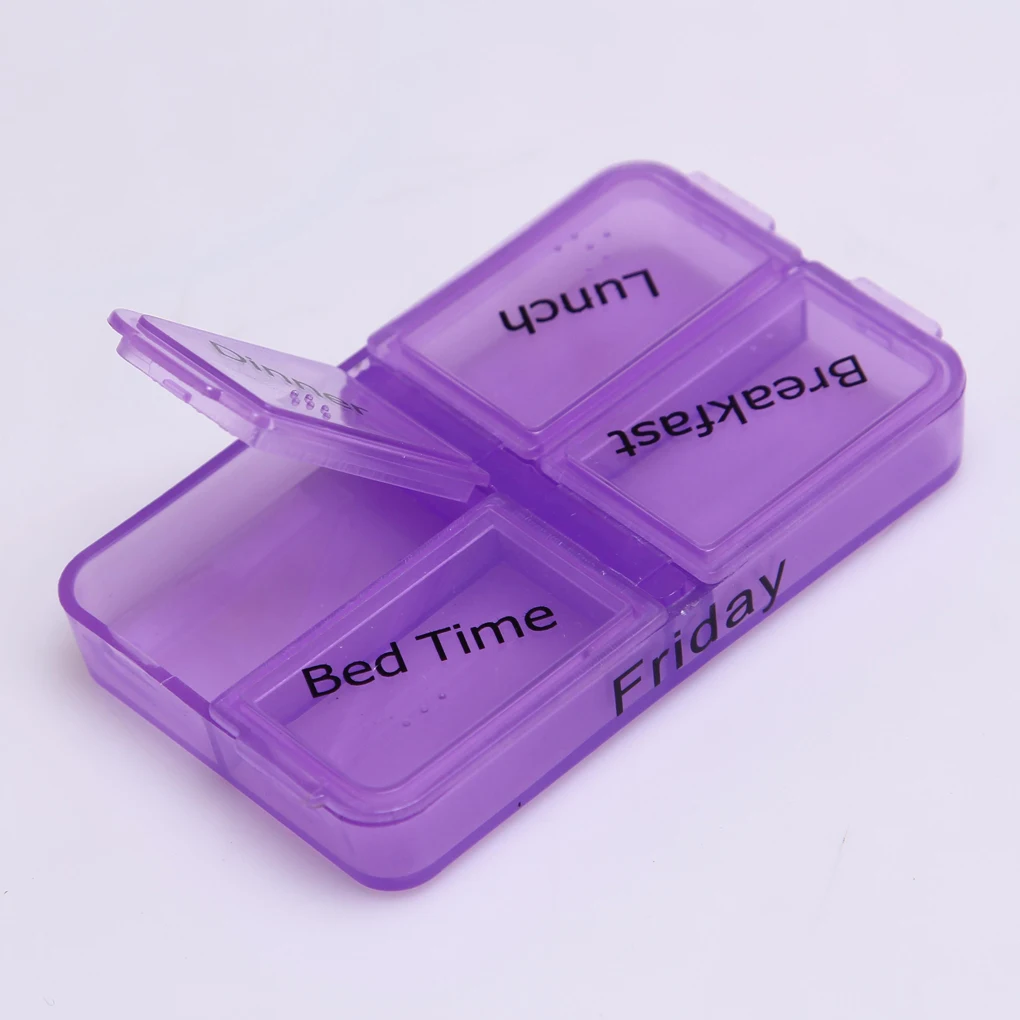 Hot Sale Medicine Weekly Storage Pill 7 Days Tablet Sorter Box Container Case Organizer